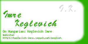 imre keglevich business card